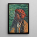 The Black Man with the Red Turban - René Piot — framed artwork on a wall