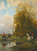 Veneurs rameutant leurs chiens - René Princeteau — artwork view