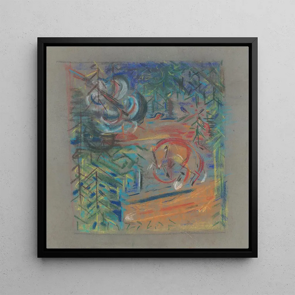 Fox shot - Arnold Peter Weisz-Kubnan — framed artwork on a wall