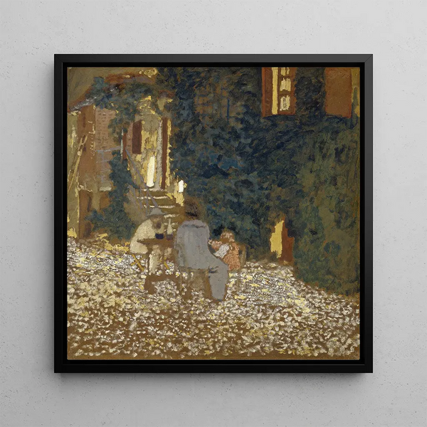 Meal in a Garden - Édouard Vuillard — framed artwork on a wall