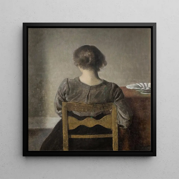 Repos - Vilhelm Hammershøi — framed artwork on a wall