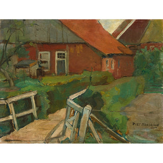 Reproduction Bâtiment de ferme avec pont - Piet Mondrian