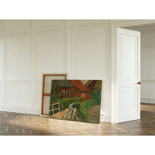 Reproduction Bâtiment de ferme avec pont - Piet Mondrian