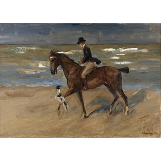 Reproduction Cavalier sur la plage - Max Liebermann