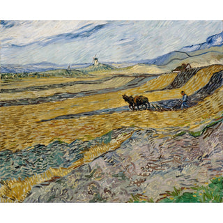 Reproduction Champ clos avec laboureur - Vincent van Gogh