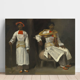 Reproduction Deux études d'un indien de Calcutta, assis et debout - Eugène Delacroix