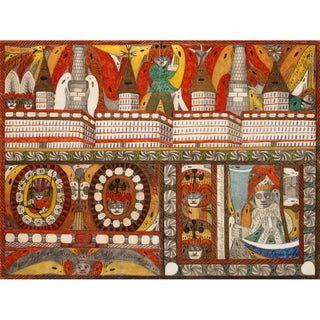 Reproduction Die Furchtbare Riesen-Brunst, Deer Riesen-Stadt, Mutter-Kohrn, Ost-Wand-Hall - Adolf Wölfli