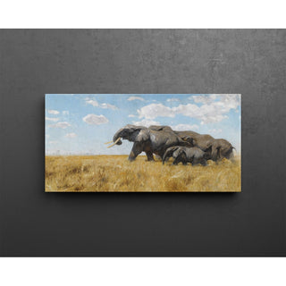 Reproduction Éléphants en migration - Wilhelm Kuhnert