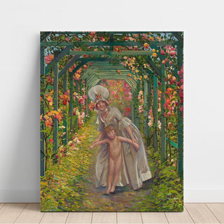 Reproduction Femme avec un garçon nu - été - Leon Kamir-Kaufmann