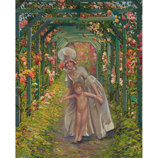 Reproduction Femme avec un garçon nu - été - Leon Kamir-Kaufmann