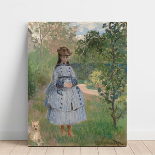 Reproduction Fille avec un chien - Claude Monet