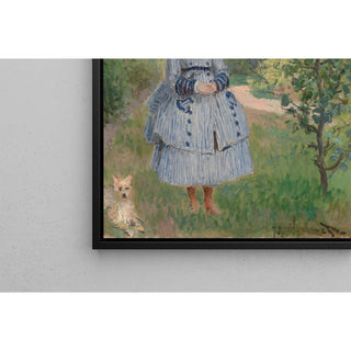 Reproduction Fille avec un chien - Claude Monet