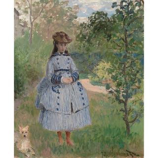 Reproduction Fille avec un chien - Claude Monet