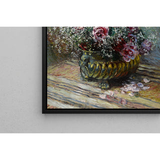 Reproduction Fleurs dans un Pot Roses et Brouillard - Claude Monet