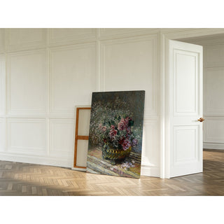 Reproduction Fleurs dans un Pot Roses et Brouillard - Claude Monet