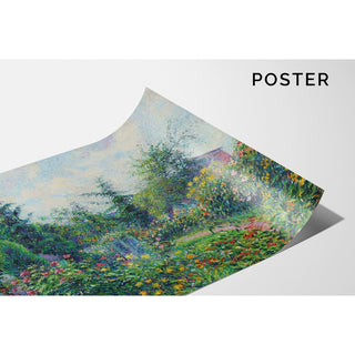 Reproduction Jardin et Poulailler chez Octave Mirbeau, Les Damps - Camille Pissarro