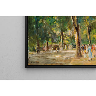 Reproduction La grande rue du lac à Wannsee avec des promeneurs - Max Liebermann