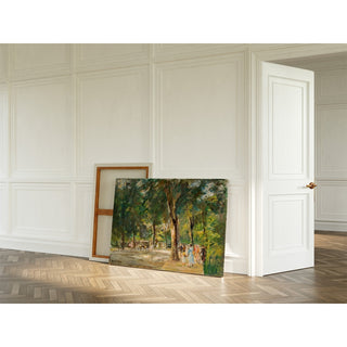 Reproduction La grande rue du lac à Wannsee avec des promeneurs - Max Liebermann