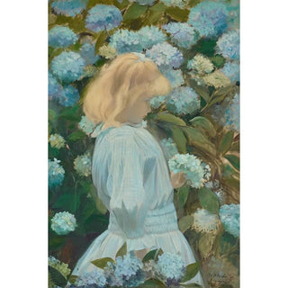Reproduction La petite fille aux hortensias - Jacques-Émile Blanche