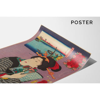 Reproduction Landscapes and Beauties- Feeling Like Reading the Next Volume - Utagawa Kuniyoshi