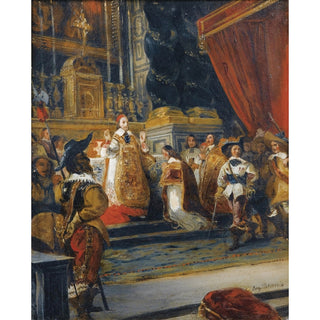 Reproduction Le Cardinal de Richelieu Disant la Messe dans la Chapelle du Palais Royal - Eugène Delacroix