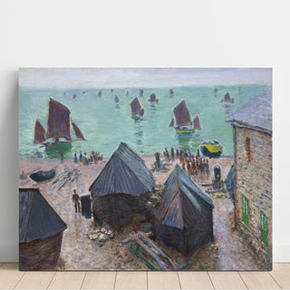 Reproduction Le départ des bateaux, Étretat - Claude Monet