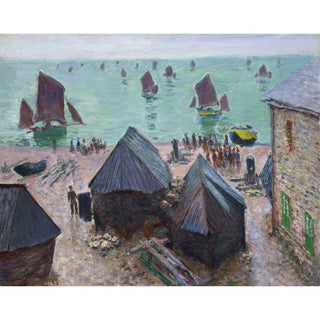Reproduction Le départ des bateaux, Étretat - Claude Monet