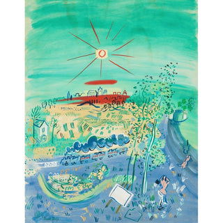 Reproduction Le train bleu - Raoul Dufy