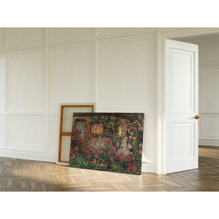 Reproduction Maison extérieure parmi les roses - Henri Le Sidaner