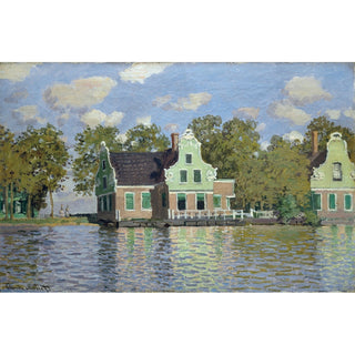 Reproduction Maisons au bord de la rivière Zaan - Claude Monet