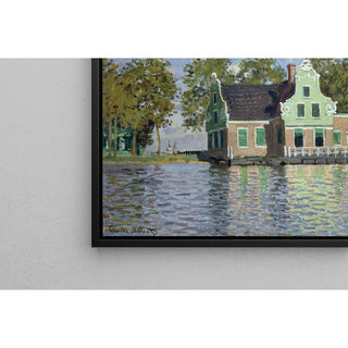 Reproduction Maisons au bord de la rivière Zaan - Claude Monet
