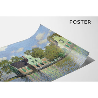 Reproduction Maisons au bord de la rivière Zaan - Claude Monet
