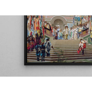 Reproduction Reception de Le Grand Condé par Louis XIV à Versailles en 1674 - Jean-Léon Gérôme