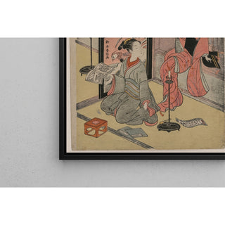 Reproduction Righteousness Two Boy Prostitutes Seated by a Candle - Suzuki Harunobu