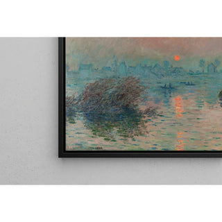 Reproduction Soleil couchant sur la Seine à Lavacourt, effet d'hiver - Claude Monet