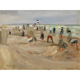 Reproduction Sur la plage de Noordwijk - Max Liebermann