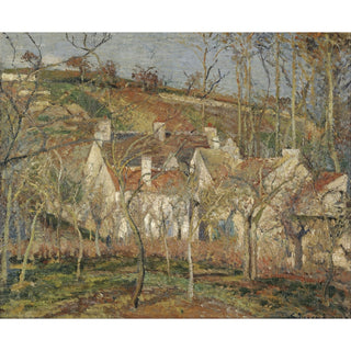 Reproduction Toits rouges, coin de village, hiver - Camille Pissarro