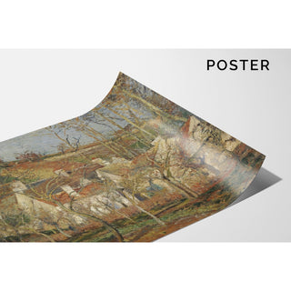 Reproduction Toits rouges, coin de village, hiver - Camille Pissarro