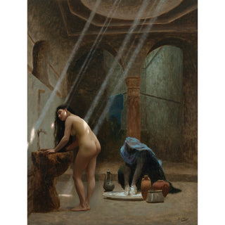Reproduction Un bain maure, ébauche - Jean-Léon Gérôme