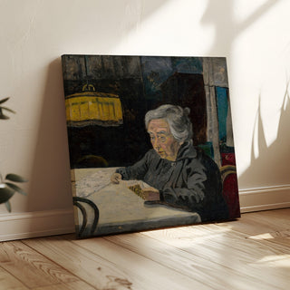 Reproduction Vieille dame lisant - Arnold Peter Weisz-Kubínčan