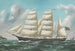 Norwegian Boat Painting Brazilian of Grimstad in front of the coast - Reuben Chappell — artwork view