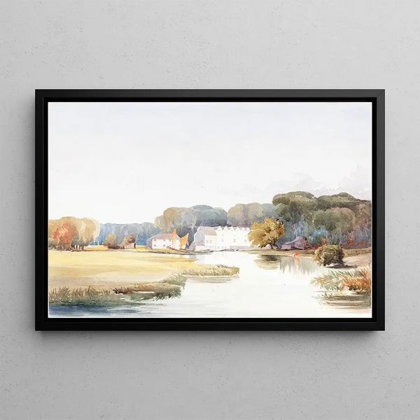 Moulin de Horstead sur la rivière Bure, Norfolk - Reverend James Bulwer — framed artwork on a wall