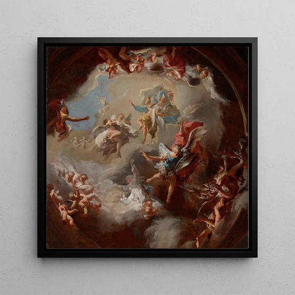 Revelation of the Virgin's Messiah - Paul Troger — framed artwork on a wall