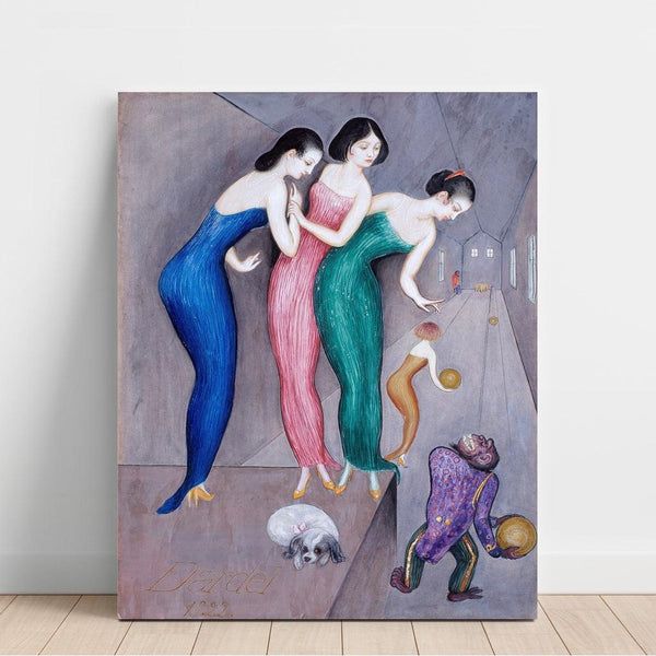 Reproduction of the painting Dreams and Fantasies No. 1 (The Skittle Alley) - Nils Dardel