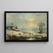 Winter Landscape Painting - Régis François Gignoux — framed artwork on a wall
