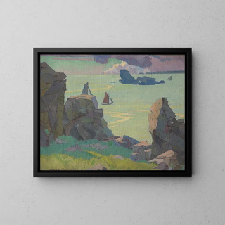 Finistère Painting - Rhona Haszard — framed artwork on a wall
