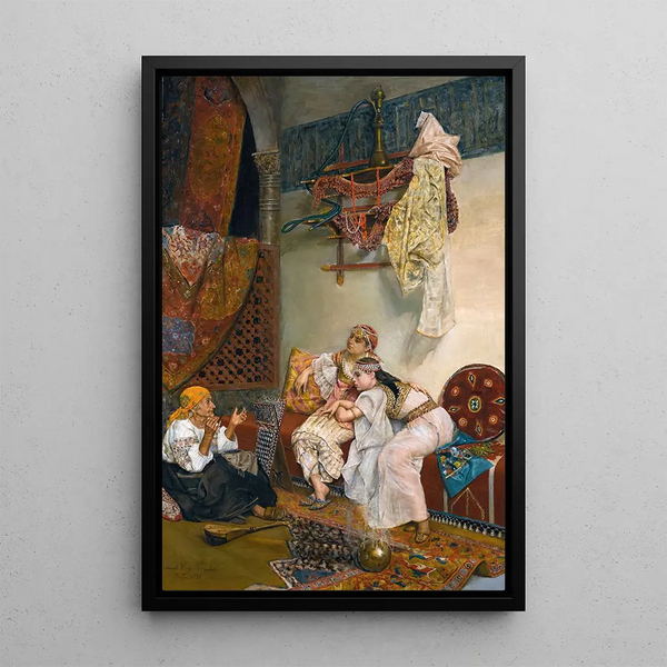 The storyteller - Ricardo Villegas Cordero — framed artwork on a wall