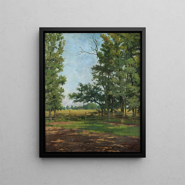 On the Riem Racecourse Field - Richard Benno Adam — framed artwork on a wall