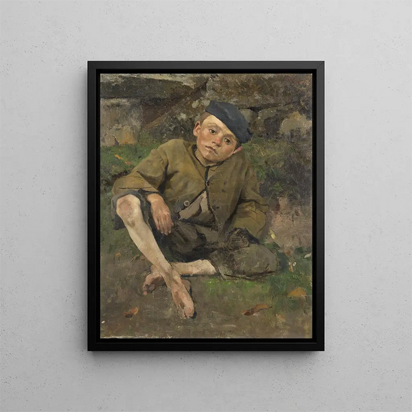 The Little Invalid - Richard Bergh — framed artwork on a wall