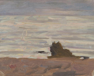 Gray Sea Painting at Arild - Richard Bergh — artwork view